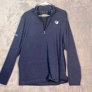 Wilson Staff Model Navy Heathered 1/4 Zip Pullover Medium Weight Size Large
